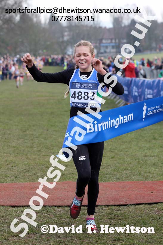 Girls under-13s 2016 Inter Counties Cross Country Champs. and Cross Challenge Final, Cofton Park, Birmingham. Photo: David T. Hewitson/Sports for All Pics